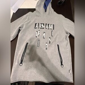 Armani Exchange Men's Gray Crewneck Sweater